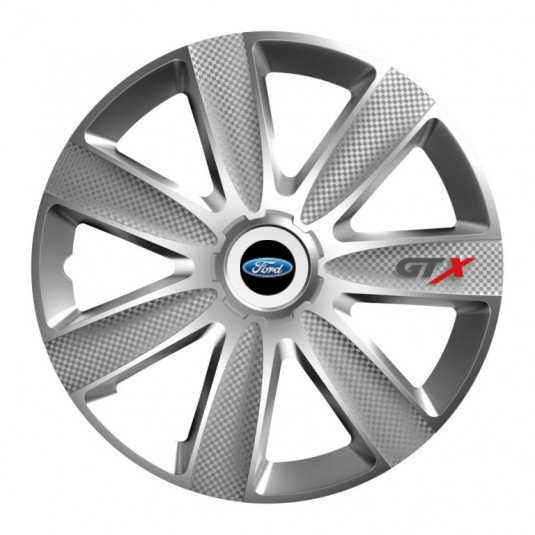 Poklice pro Ford 15 palců GTX CARBON silver – chrání disky a zvyšují styl - Obrázek 2