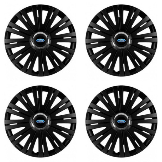 Poklice pro Ford 15 palců ACTIVE RC BLACK – chrání disky a dodávají luxusní vzhled
