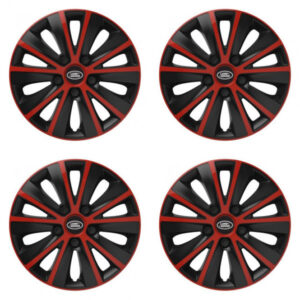 Poklice 14 palců Land Rover RAPIDE red and black s logem – chrání disky a zvyšují styl
