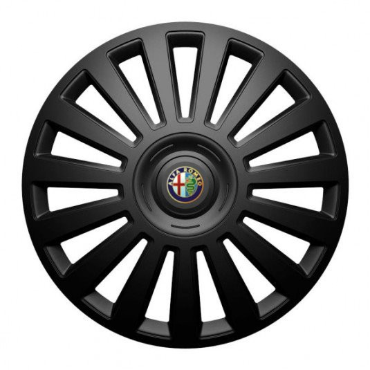 Poklice Alfa Romeo 14 Luxury Black – chrání disky a zvyšují styl s logem - Obrázek 2