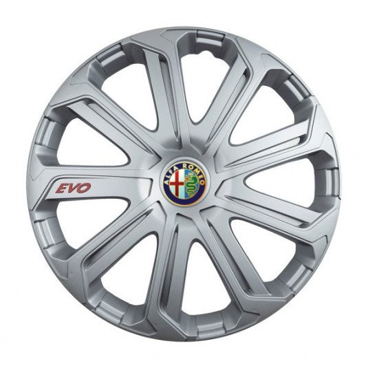 Poklice Alfa Romeo 15 palců s logem – Silver od Versaco - Obrázek 2