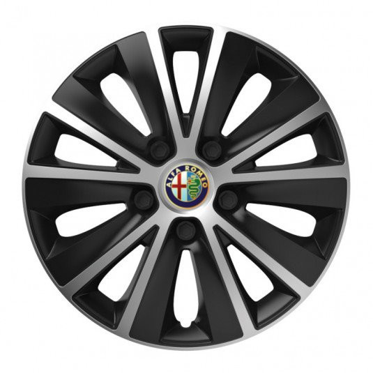 Poklice Alfa Romeo 15 palců silver and black s logem – vylepšete vzhled vozidla | Versaco - Obrázek 2
