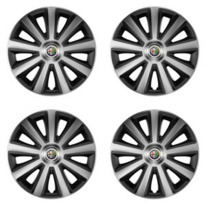 Poklice Alfa Romeo 16 palců – Carbon Silver&Black s logem