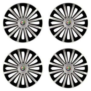 Poklice Alfa Romeo 16 palců – silver black s logem