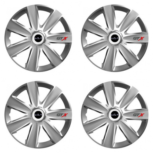 Poklice pro Kia 14 palců s novým logem – GTX CARBON silver od Versaco