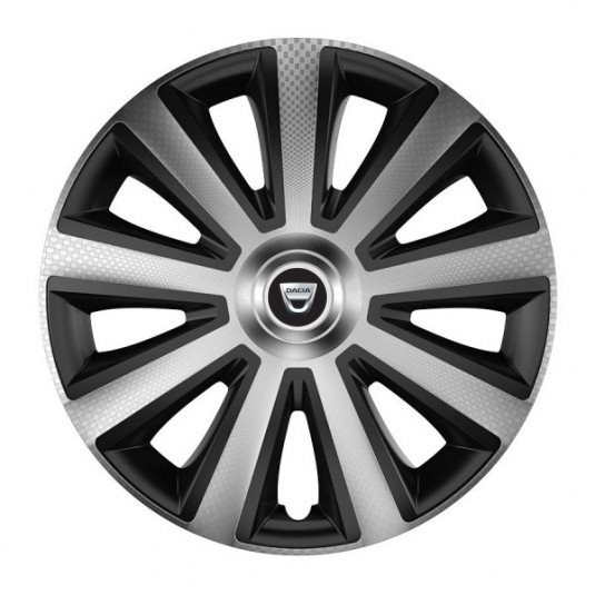 Poklice Dacia 14 palců Aviator carbon silver&black – chrání disky a dodají vzhled luxusu - Obrázek 2