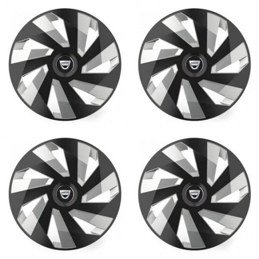 Poklice 15 palců pro Dacia (starší logo) – Versaco RC black and silver