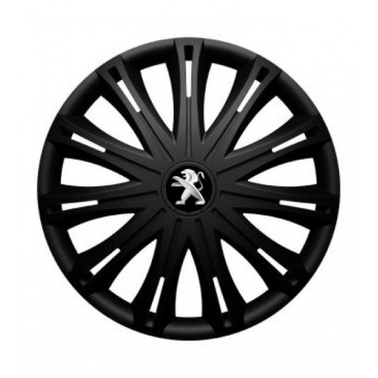 Poklice pro Peugeot 15 palců – Sada s logem (starší verze) | Versaco SPARK BLACK - Obrázek 2