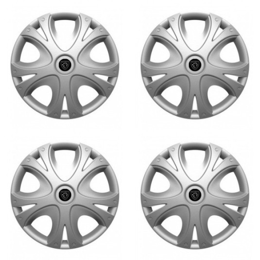 Poklice 14 palců pro Peugeot s novým logem – sada 4 ks + samolepky Versaco