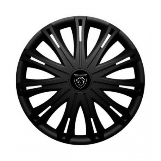 Poklice 14 palců pro Peugeot s novým logem – Spark Black od Versaco - Obrázek 2