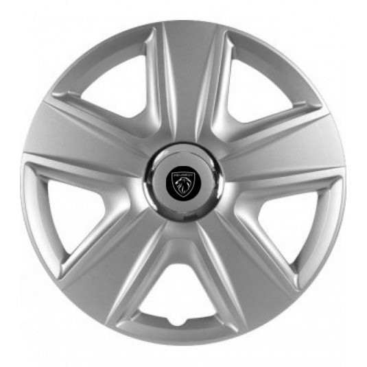 Poklice pro Peugeot 15 palců s novým logem – sada 4 kusů + samolepky Versaco - Obrázek 2