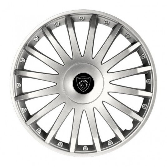 Poklice Peugeot 16 CRYSTAL silver – chrání plechové disky a zvyšují styl - Obrázek 2