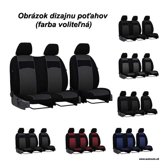 Kompletní autopotahy na míru pro RENAULT MASTER 2+1 III (2003–2010) – Pok-ter VIP-B3, textil - Obrázek 4