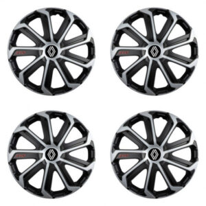Poklice pro Renault 16 palců – black&silver s logem
