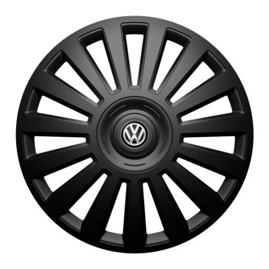 Poklice pro VW 15 palců Luxury Black – Černé poklice s logem VW od Versaco - Obrázek 2