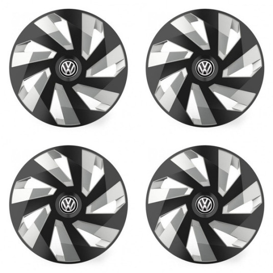 Poklice pro VW 15 palců černé s logem – Vector RC black and silver | Versaco