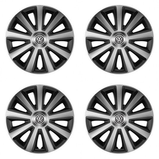 Poklice pro VW 16 palců černé Aviator carbon silver&black – chrání disky