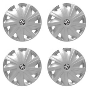 Černé poklice 15 palců pro VW s logem – sada 4 ks od Versaco