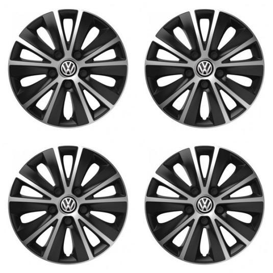 Černé poklice pro VW 16 palců RAPIDE – s logem
