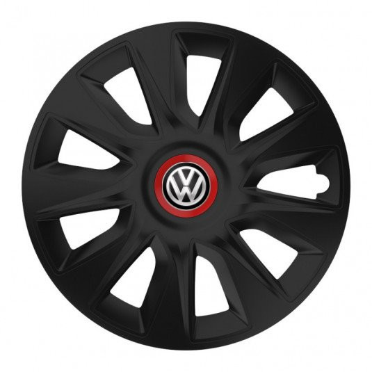 Černé poklice 16 palců pro VW s logem – Versaco STRATOS RR black - Obrázek 2