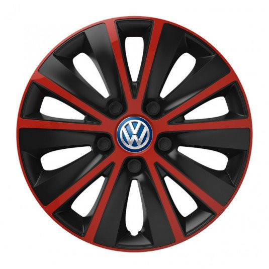Poklice pro VW 14 palců modré s logem – Versaco Rapid Red and Black - Obrázek 2