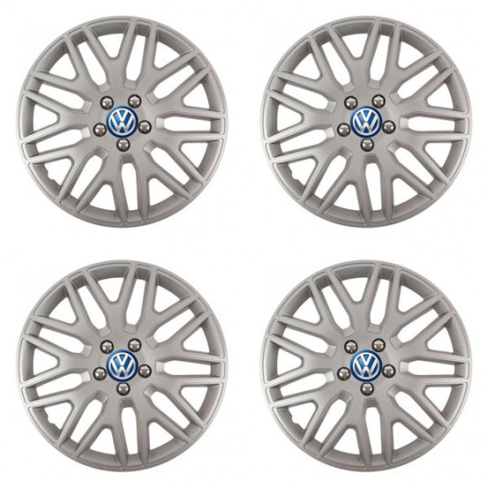 Poklice pro VW 15 palců modré DAKAR – s logem