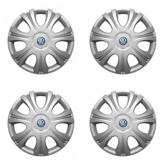 Poklice pro VW 15 palců modré s logem – sada 4 kusů od Versaco
