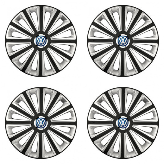 Poklice pro VW 15 palců modré s logem – Versaco TREND RC double colour