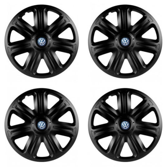 Poklice pro VW 15 palců modré s logem – sada 4 kusů Versaco