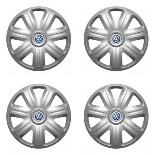 Poklice pro VW 15 palců modré s logem – sada 4 ks od Versaco