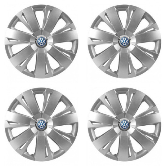 Poklice pro VW 15 palců s logem – modré