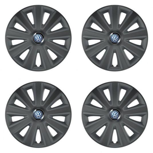 Poklice pro VW 16 palců modré Aviator carbon RC16 grafite – s logem