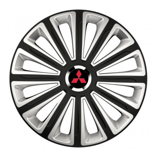 Červené poklice 15 palců pro Mitsubishi s logem – Versaco TREND RC double colour - Obrázek 2