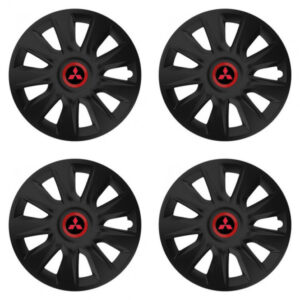 Poklice pro Mitsubishi 17 palců červené s logem – Versaco STRATOS RR black