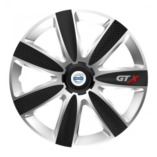 Poklice pro Volvo 14 palců bílé s logem – GTX CARBON silver/black od Versaco - Obrázek 2