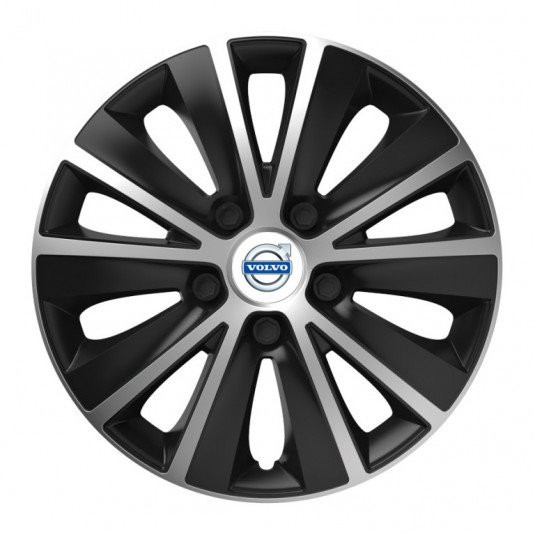 Poklice pro Volvo 16 palců bílé s logem – Versaco Rapide silver and black - Obrázek 2