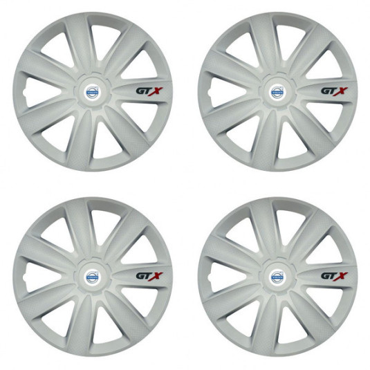 Poklice pro Volvo 17 palců bílé GTX carbon white | S logem