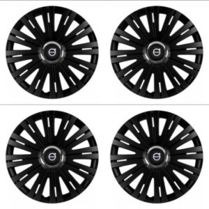 Černé poklice 15" pro Volvo ACTIVE RC BLACK – s logem